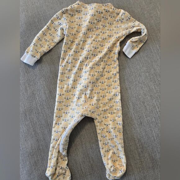 Lila And Hayes Pima Cotton 6-9 Month Footie Pajamas Lion Print - Picture 5 of 6